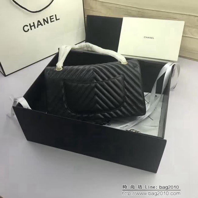 香奈兒CHANEL V226進口大象紋胎牛皮單肩斜挎鏈條包 DSC2029